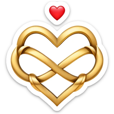 infinity symbol with heart sticker