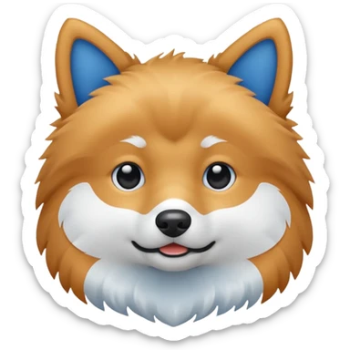 Ein blaer quadrat komplett blau eckig spitz ohne gesicht sticker