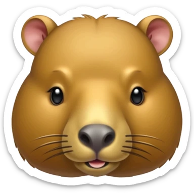 uma moeda de capybara fofinha kawai sticker
