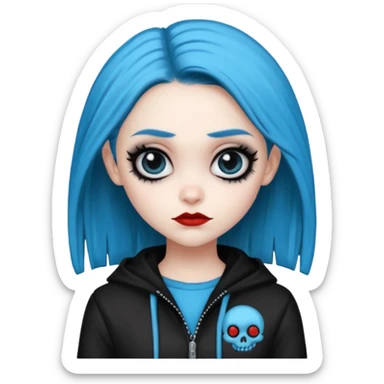 Ghoulia yelps monster high doll in scene/emo style sticker