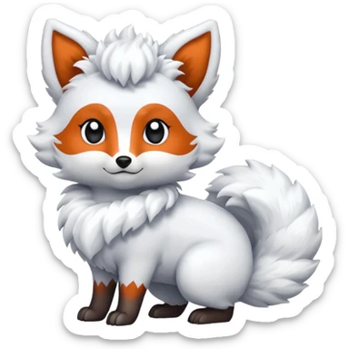 Alolan vulpix (all white) sticker