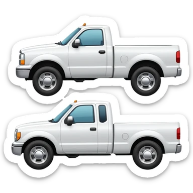 WHITE PICKUPTRUCK SIDE VIEW ELLISDON ON SIDE OF TRUCK sticker
