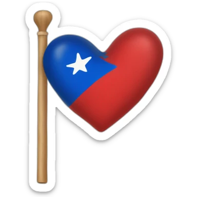 Drapeau chilien dans un cœur  sticker