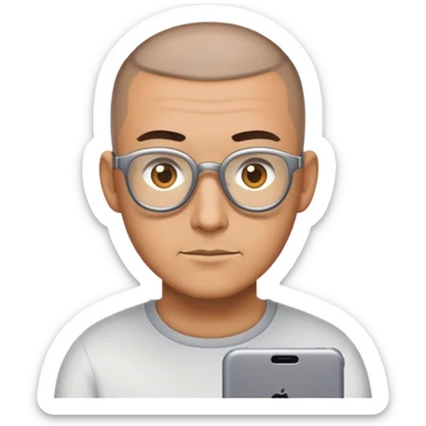 A seasoned developer with a buzzcut who is a tech daddy sticker