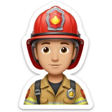now a want a firefighter guy sticker