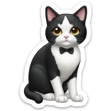 Tuxedo Cat Breed Full Body sticker