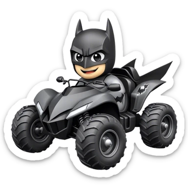 batmobile atv raptor 700 with a smile sticker