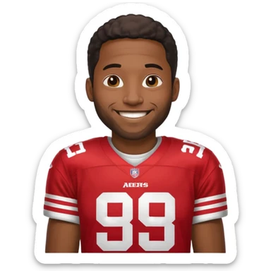 Black man in 49ers apparel  sticker
