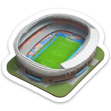 Stadium with four goals sticker