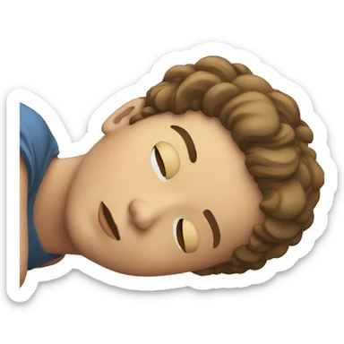 person laying sprawled on the ground face up sticker