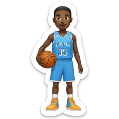 un garçon brun qui joue au basket sticker