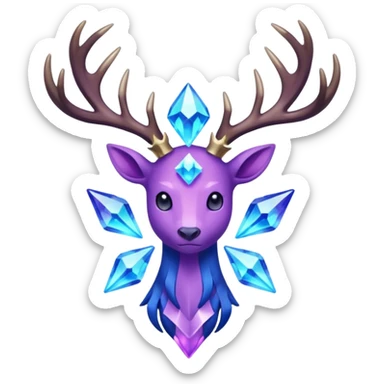 Pokemon legendary cian and purple crystal xerneas sticker