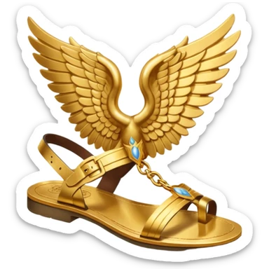 hermes greek god gold wing sandals sticker