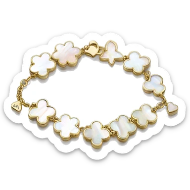 Van Cleef Vintage Alhambra bracelet in Mother of pearl sticker