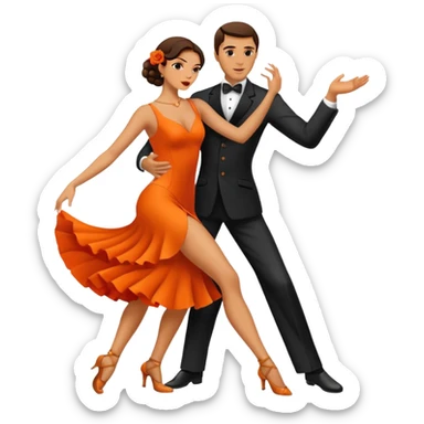 Pareja bailando tango sticker