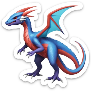 Noivern-Salandit-Latios-Lugia-Fakémon-hybrid-creature (full body)  sticker