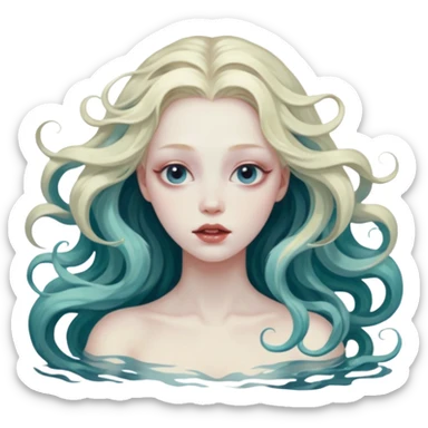 aesthetic brilliant divine lighting, oil paint  -  hieronymus bosch phantasmagoric mutated sirens sticker