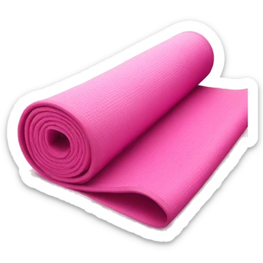 Pink yoga mat rolled up sticker