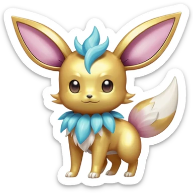 Shiny-Eeveelution-Cute-Fakemon-Fairy-Pokémon-fusion full body sticker