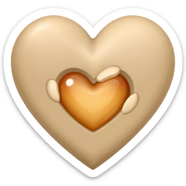 Coração bege sticker
