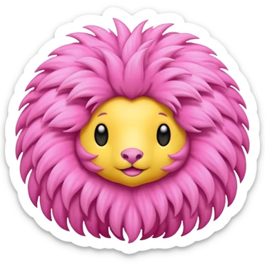 Can you generate a Dryocampa rubicunda a.k.a Rosy maple moth emoji sticker