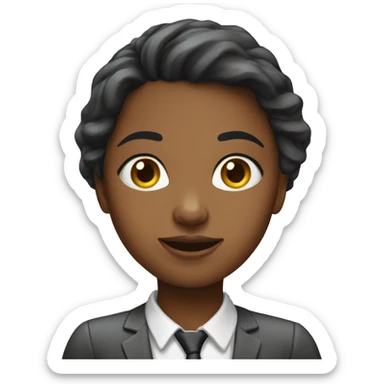 Girl in corporate office  sticker