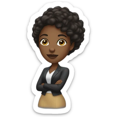 Black girl boss sticker