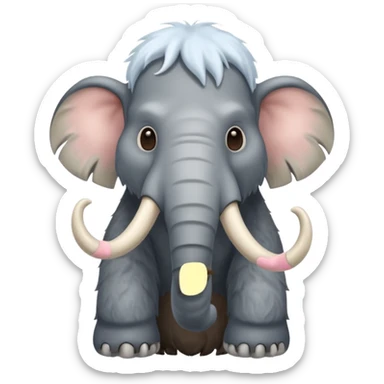 a Mammoth, half body, cute, Ice Age sticker