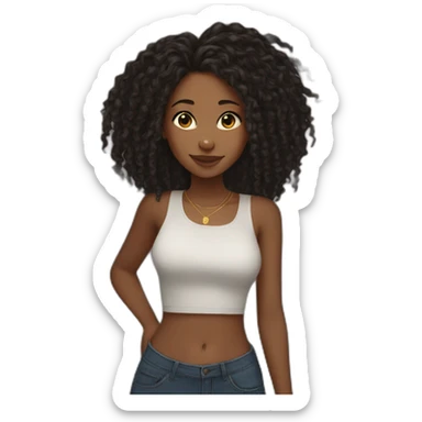 black girl with golden locs with 5 cats sticker