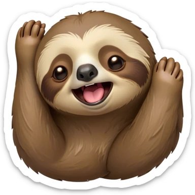 Cinematic Cute Yawning Sloth Portrait Emoji, Head tilted slightly with a dramatic, wide-open yawn, showcasing a languid, cuddly form with drowsy, half-closed eyes and an open, relaxed mouth, Simplified yet irresistibly adorable features, highly detailed, glowing with a soft, cozy glow, high shine, relaxed yet expressive, stylized with a dash of whimsical sluggish charm, soft glowing outline, capturing the essence of a drowsy yet affectionate sloth that appears ready to stretch out for a long nap! sticker