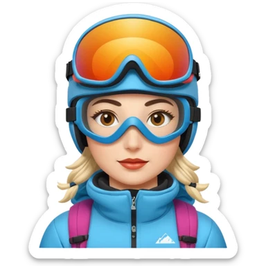 Woman Skiing Matterhorn sticker