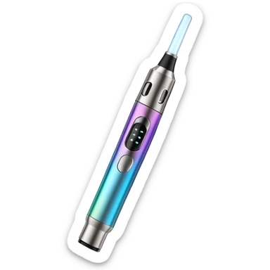 colorful modern vape pen with visible vapor cloud sticker