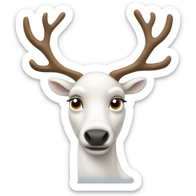 white-reindeer sticker