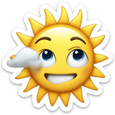 good morning with sun sticker