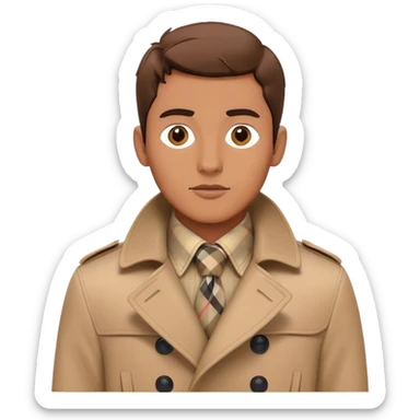 Burberry men coat sticker