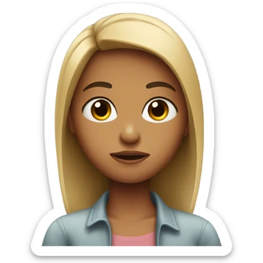 Girl with arms crossed annoyed sticker