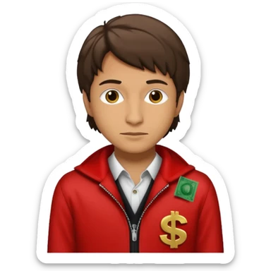 Tokyo in Money Heist, realistic sticker