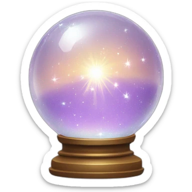 crystal ball sparkles sticker