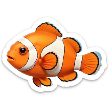Clown fish in coral in the aquarium sticker