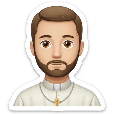 Sacerdote con un poco de barba sticker