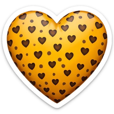 Cheetah print heart sticker