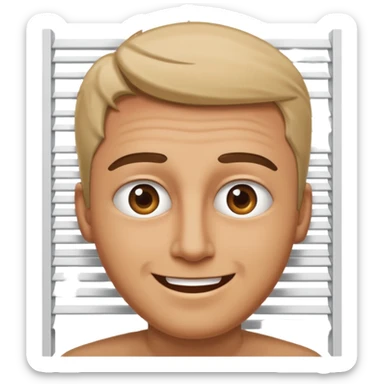 Male peeking through the blinds you can see his eyes sticker