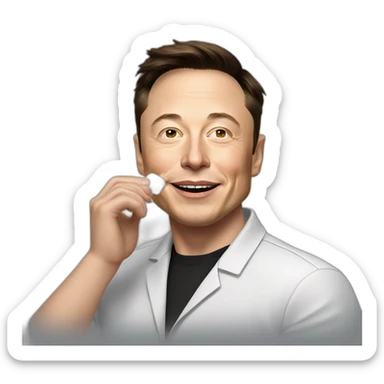 elon musk doing drugs, for educational purposes only, inclusiveness and positive, LGTBQ+ sticker
