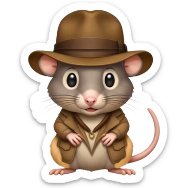 🐀 wearing Indiana jones hat sticker