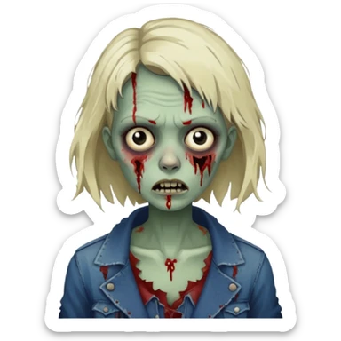 parisian zombie french woman  sticker