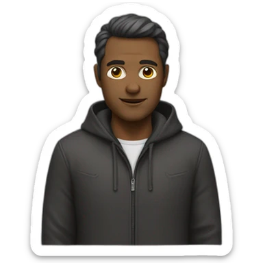 un homme chauve sticker