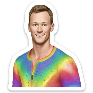 Disco Jonathan Toews wearing rainbow lace shirt sticker