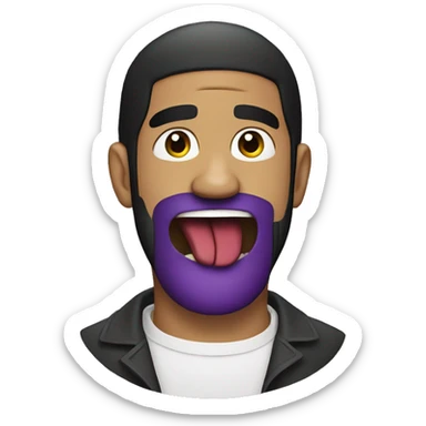 Drake eating aubergine sticker
