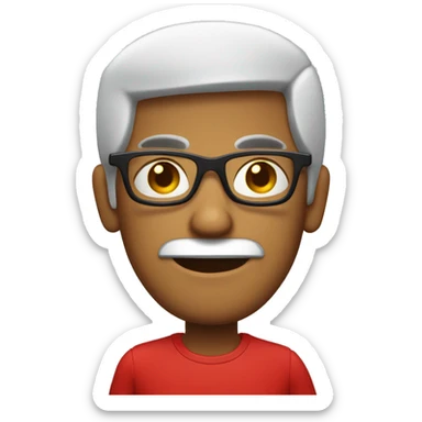 hombre con brazos cruzados y gafas roja sticker