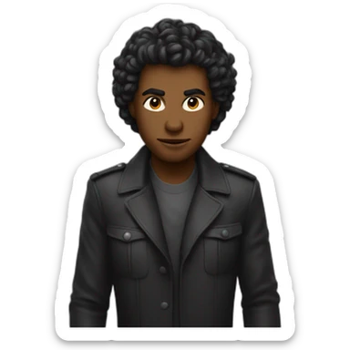 Noir choquée met ses mains derrière sa tête sticker